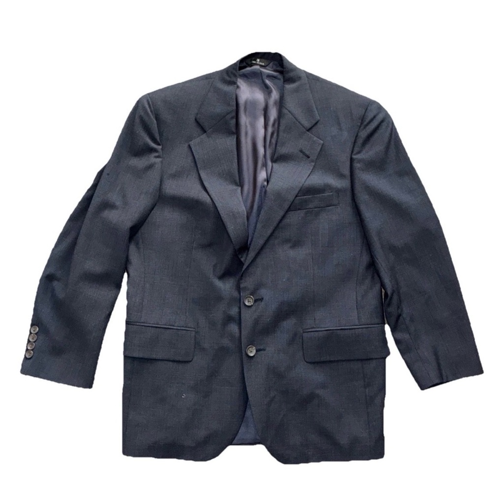 Chaps Ralph Lauren Men’s Wool Blazer Sport Coat 2 Button Black Made in USA 42R